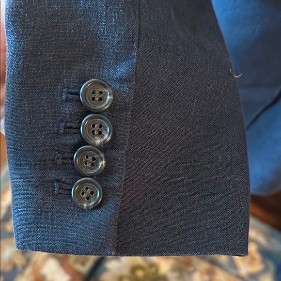 Chic Navy Blazer with Contrast Trim - Picture 9 of 9